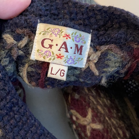 Vintage GAM Wool Sweater Large - Picture 13 of 13